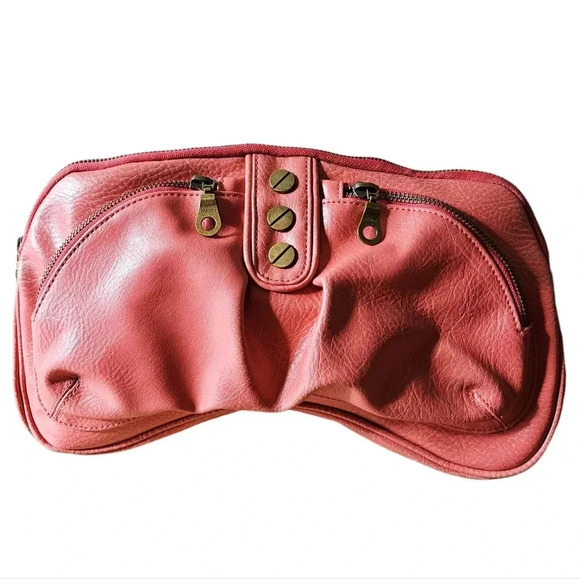 Matt and Nat Women’s Vegan Leather Bohemian Crossbody Handbag Salmon Pink Small. - Picture 6 of 8